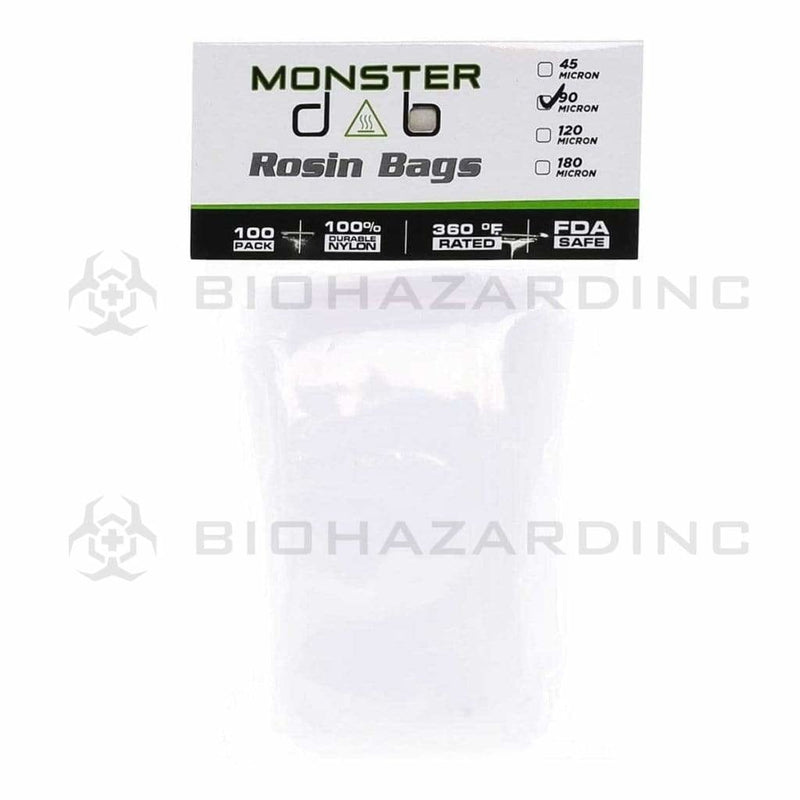 Monster Dab Rosin Bag 3" x 6" 90 Micron Monster Dab Rosin Bag - 100 Count