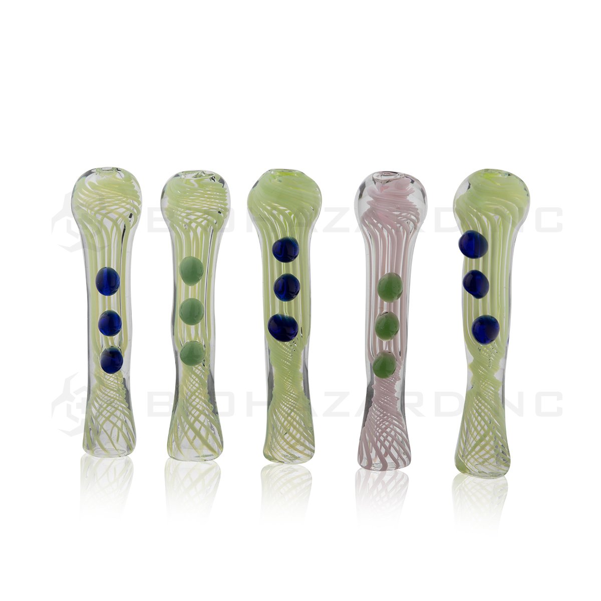 Chillum Marble Swirl Hand Pipe | 3.5 inch | Assorted Colors, 5 Pack