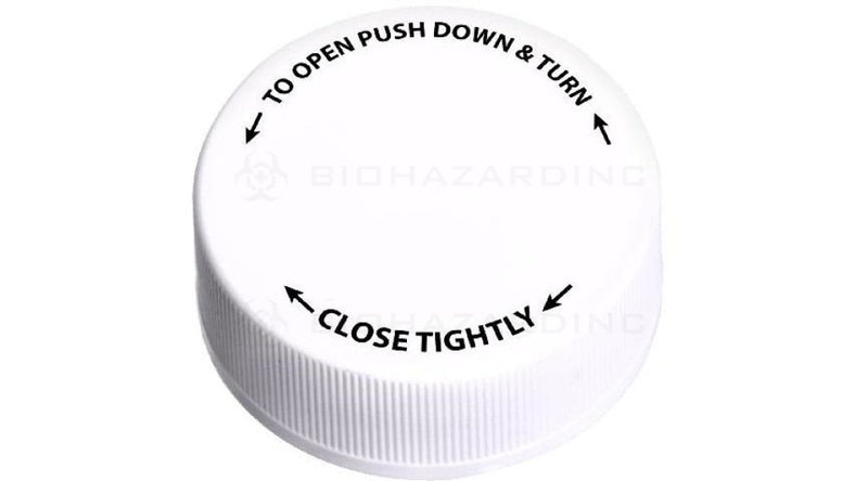 38Mm Plastic Cr Cap - White/black Text