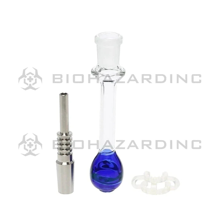 4.5" 14mm Nectar Collector Kit with Clip & Titanium Tip - Amber