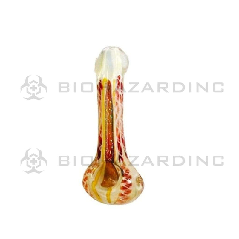 Biohazard Inc Glass Hand Pipe 4"-6" Assorted Hand Pipe w/ Dichro - 10 Count