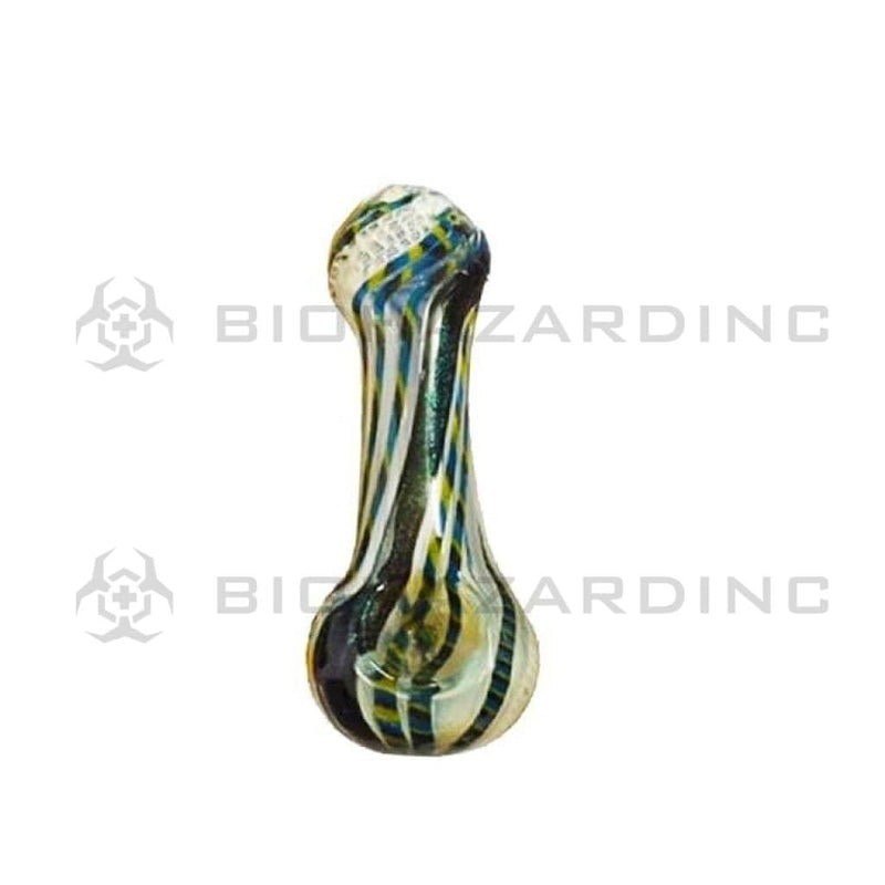 Biohazard Inc Glass Hand Pipe 4"-6" Assorted Hand Pipe w/ Dichro - 10 Count