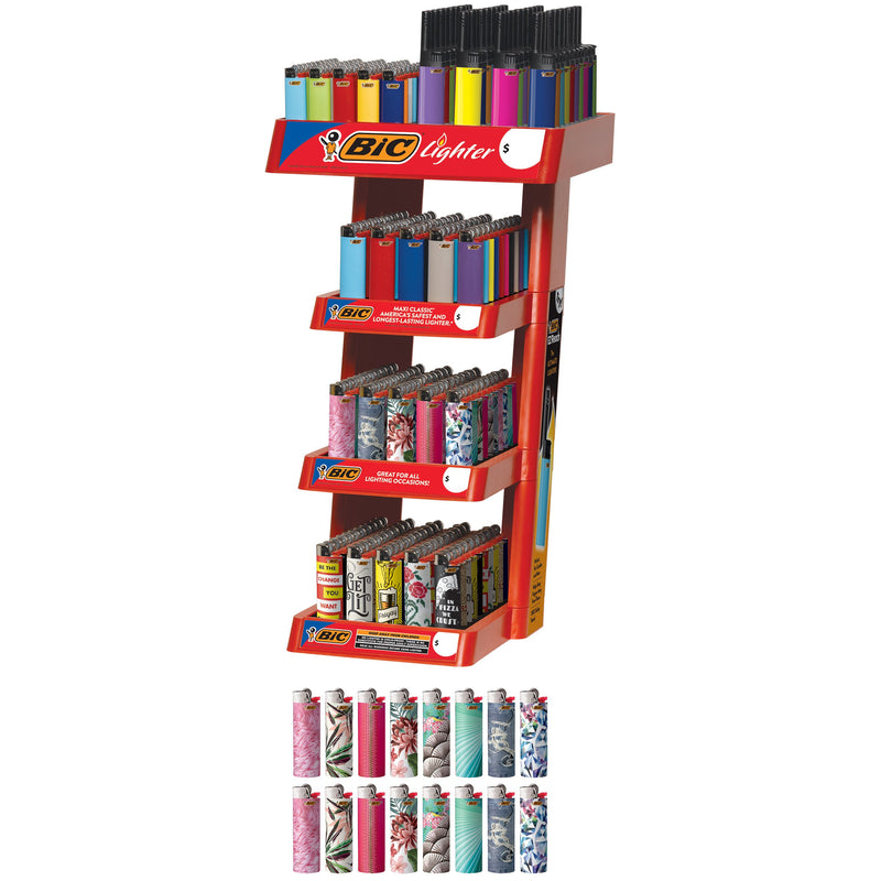 BIC® | 4 Tier EZ Reach Lighter Display | 240 Count + 16 Free Lighters