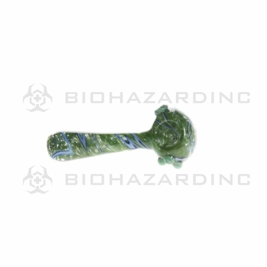Biohazard Inc Glass Hand Pipe 4" Assorted Frit Hand Pipes | 5 PACK - Cheap hand pipe