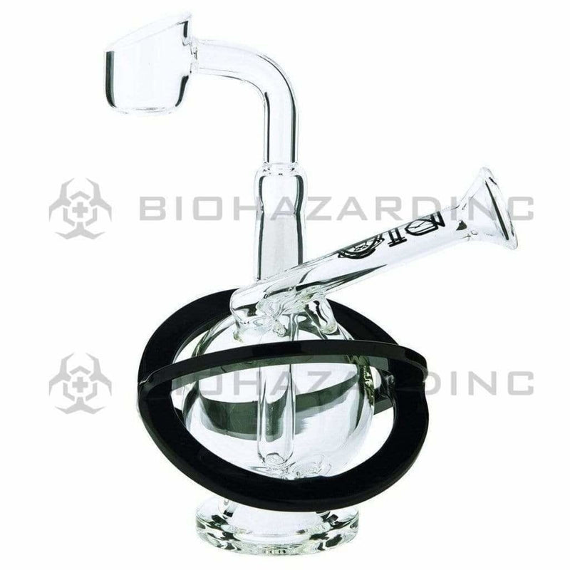 Bio Glass Glass Dab Rig 4" BIO X Single Diffuser Sphere Rig 10mm- Black