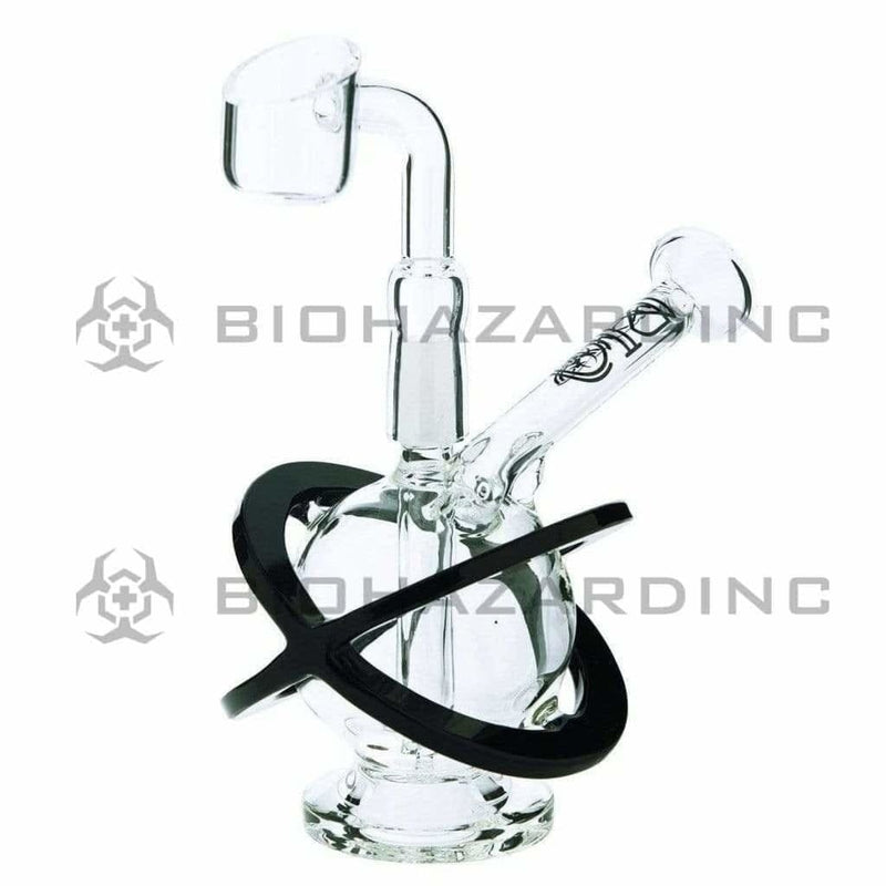 Bio Glass Glass Dab Rig 4" BIO X Single Diffuser Sphere Rig 10mm- Black