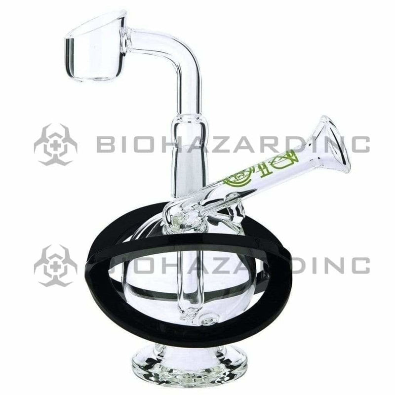 Bio Glass Glass Dab Rig 4" BIO X Single Diffuser Sphere Rig 10mm - Green