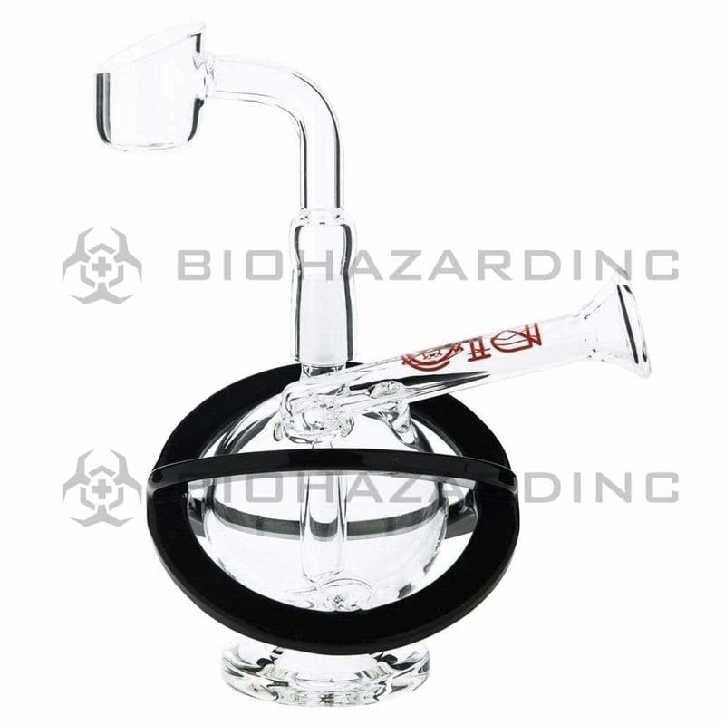 Bio Glass Glass Dab Rig 4" BIO X Single Diffuser Sphere Rig 10mm - Red