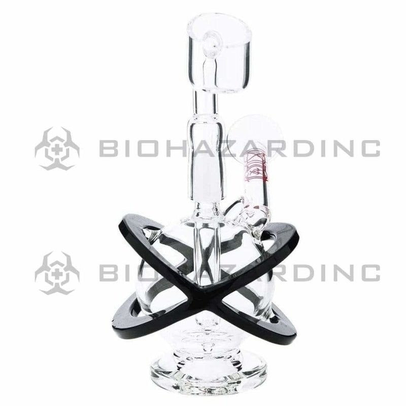 Bio Glass Glass Dab Rig 4" BIO X Single Diffuser Sphere Rig 10mm - Red