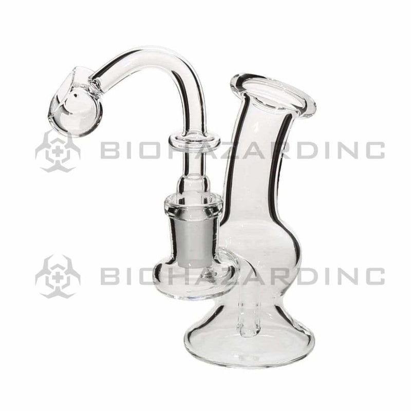 Biohazard Inc Glass Dab Rig 4" Bubble Banger Hanger w/ Banger - Clear