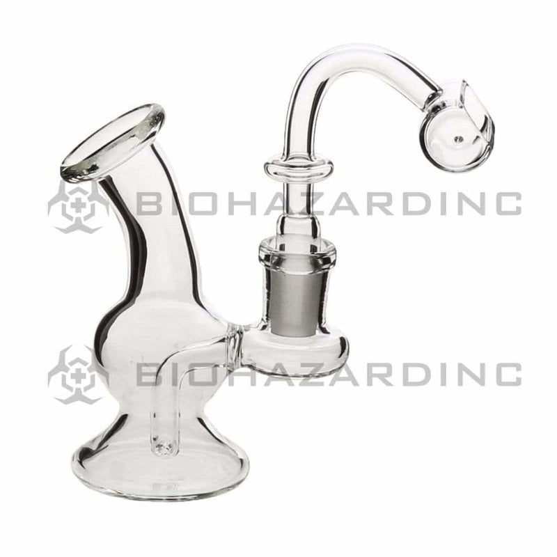 Biohazard Inc Glass Dab Rig 4" Bubble Banger Hanger w/ Banger - Clear