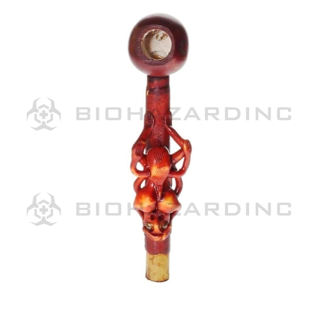 Biohazard Inc Wood Hand Pipe 4" Erotic Wood Pipe - 69