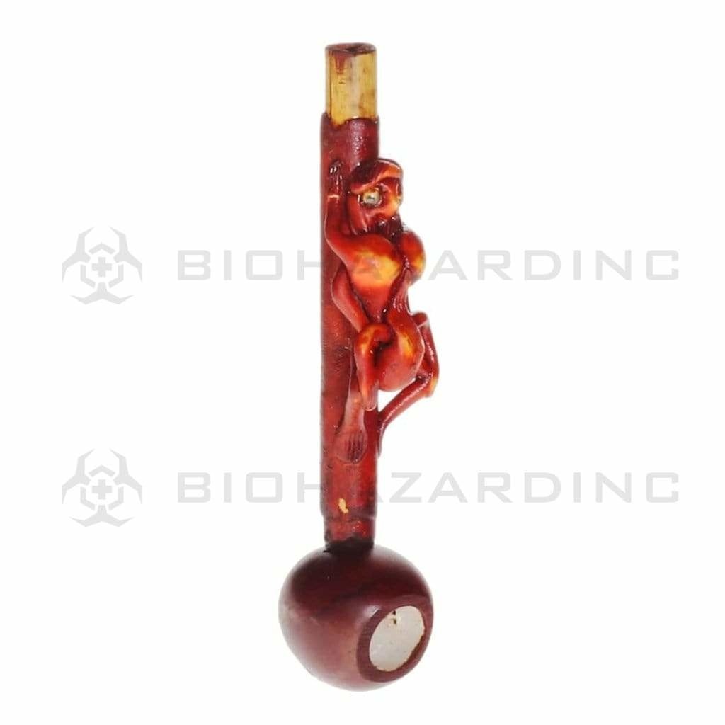 Biohazard Inc Wood Hand Pipe 4" Erotic Wood Pipe - 69