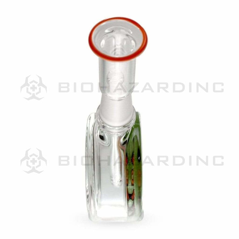 Biohazard Inc Glass Dab Rig 4" Fixed Stem Pendant Dab Rig 10mm - Assorted Reversal