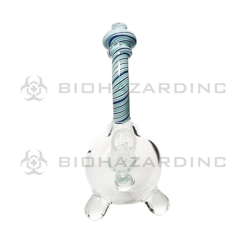 Biohazard Inc Glass Dab Rig 4" Pendant Dab Rig 10mm - Blue Reversal