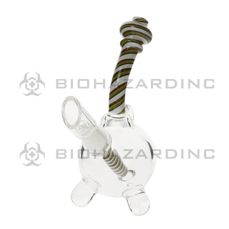 Biohazard Inc Glass Dab Rig 4" Pendant Dab Rig 10mm - Green Reversal