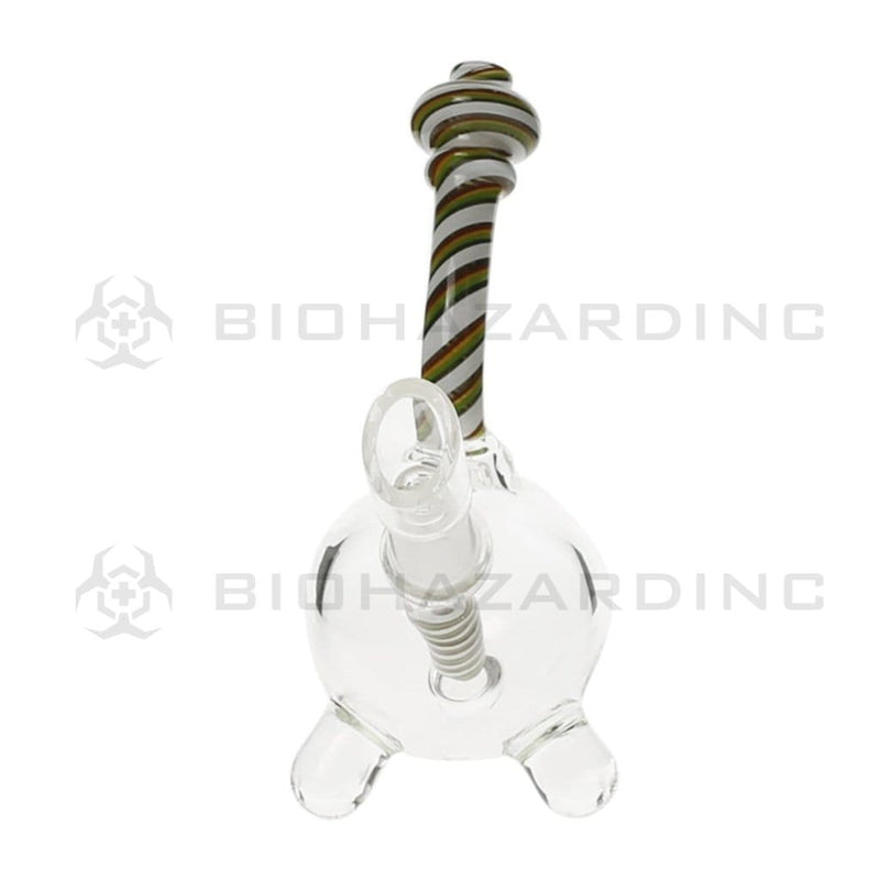 Biohazard Inc Glass Dab Rig 4" Pendant Dab Rig 10mm - Green Reversal