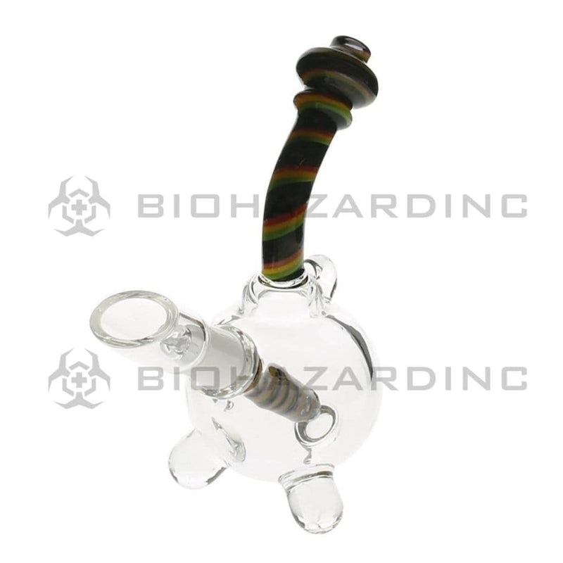 Biohazard Inc Glass Dab Rig 4" Pendant Dab Rig w/ Reversal 10mm - Rasta