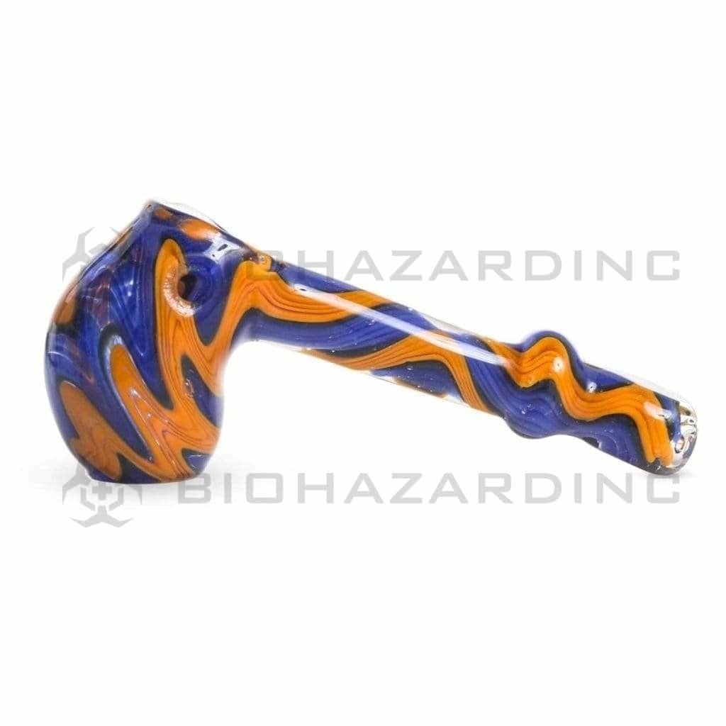 Biohazard Inc Glass Hand Pipe 4" Rev Hammer Hand Pipe - Assorted Color