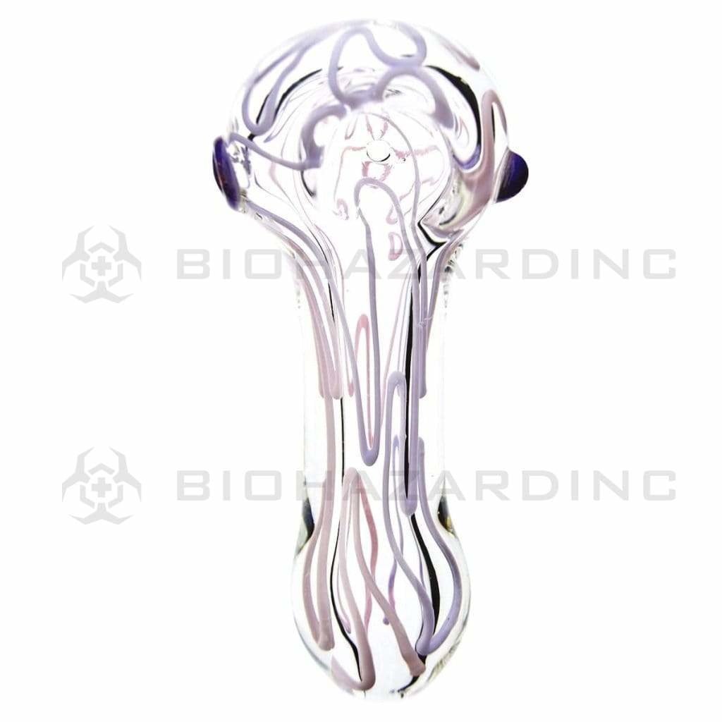 Biohazard Inc Glass Hand Pipe 4" Slyme Hand Pipe - Assorted Colors - 5 Count