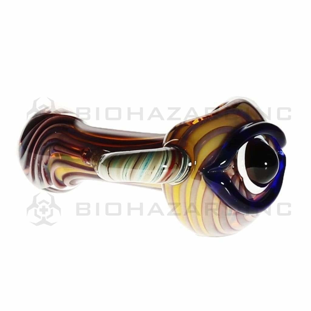 Biohazard Inc Novelty Hand Pipe 4" Twisted Color Cyclops Hand pipe