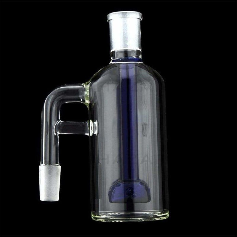 Biohazard Inc Ash Catcher 5.5” Ashcatcher Flat Ball Perc 90° 14mm/14mm - Blue