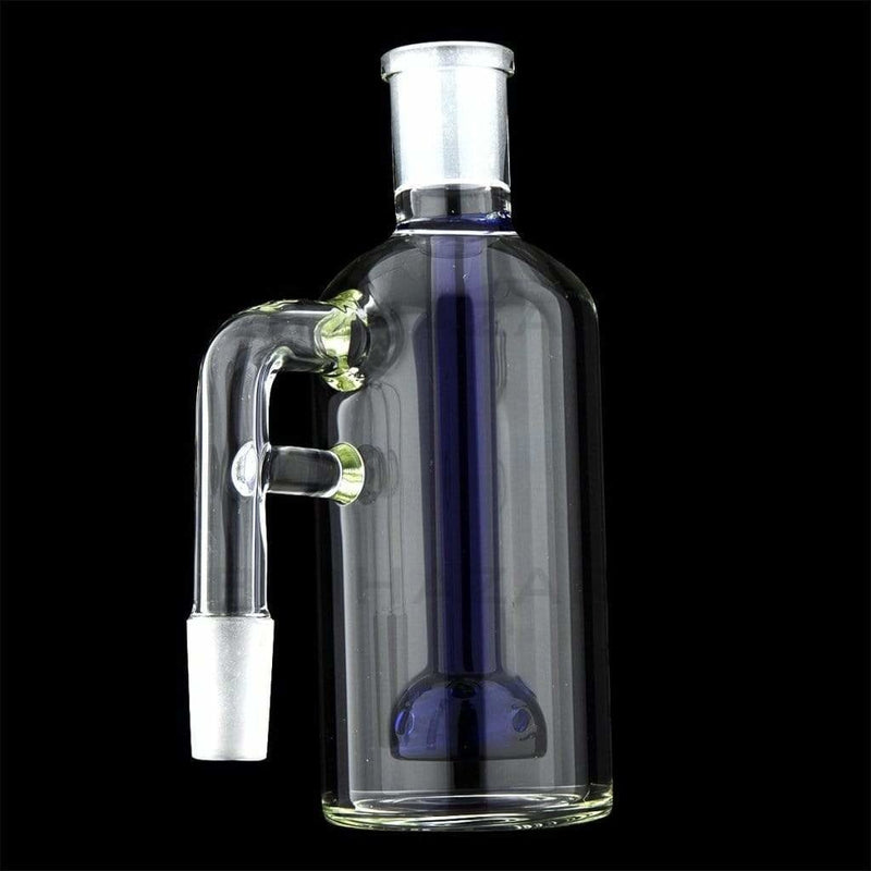 Biohazard Inc Ash Catcher 5.5” Ashcatcher Flat Ball Perc 90° 14mm/14mm - Blue