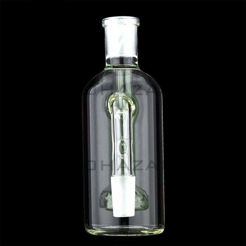 Biohazard Inc Ash Catcher 5.5” Ashcatcher Flat Ball Perc 90° 14mm/14mm - Green