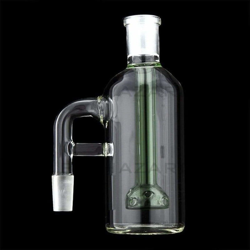 Biohazard Inc Ash Catcher 5.5” Ashcatcher Flat Ball Perc 90° 14mm/14mm - Green