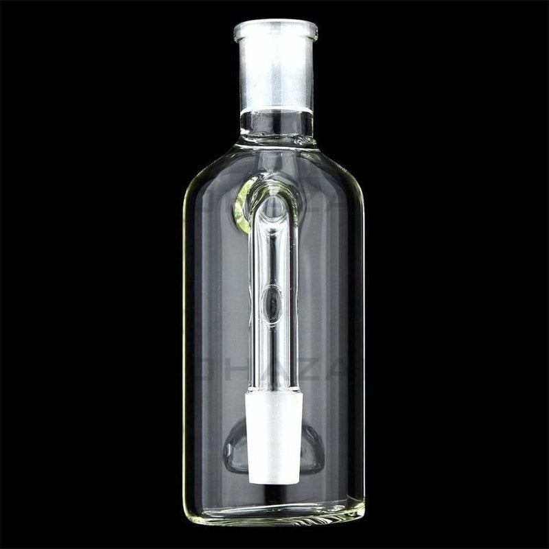 Biohazard Inc Ash Catcher 5.5” Ashcatcher Flat Ball Perc 90° 14mm/14mm - Smoke Black