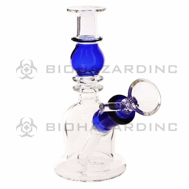 Biohazard Inc Glass Bong 5" Double Maria Straight Bong - Blue