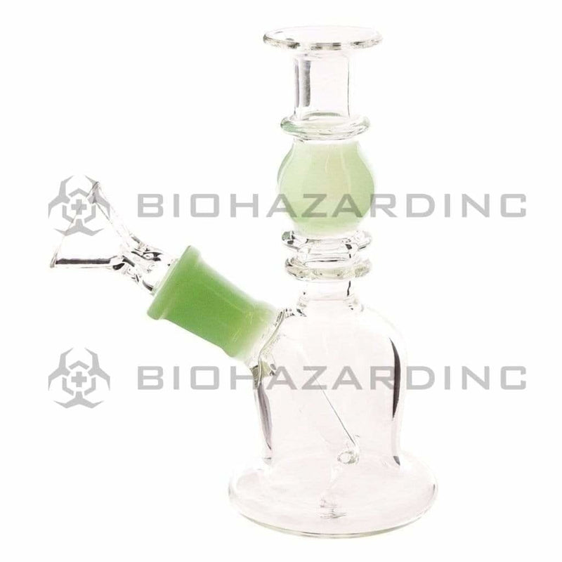 Biohazard Inc Glass Bong 5" Double Maria Straight Bong - Jade Green