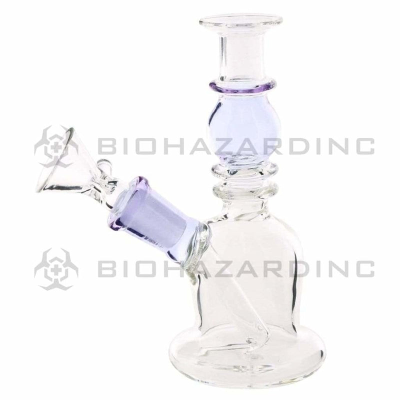 Biohazard Inc Glass Bong 5" Double Maria Straight Bong - Purple