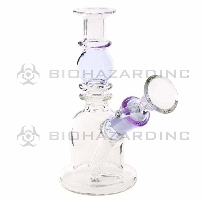 Biohazard Inc Glass Bong 5" Double Maria Straight Bong - Purple