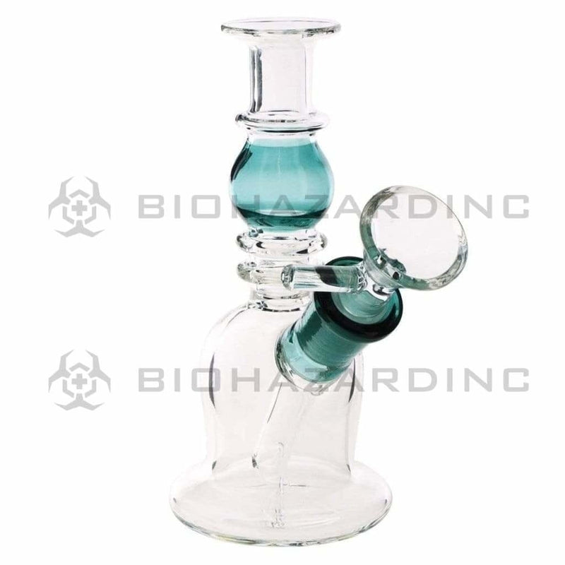 Biohazard Inc Glass Bong 5" Double Maria Straight Bong - Teal