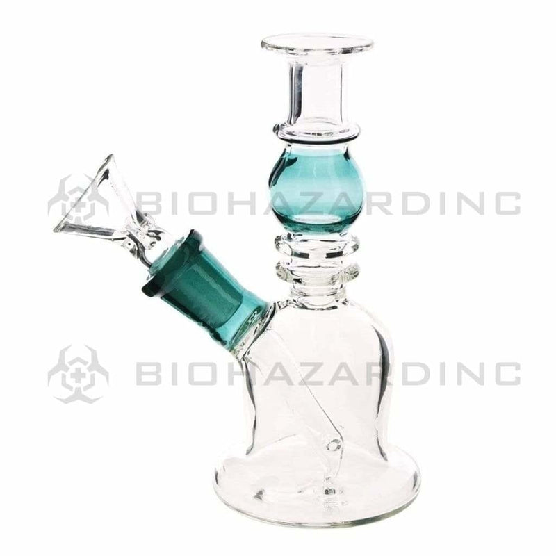 Biohazard Inc Glass Bong 5" Double Maria Straight Bong - Teal