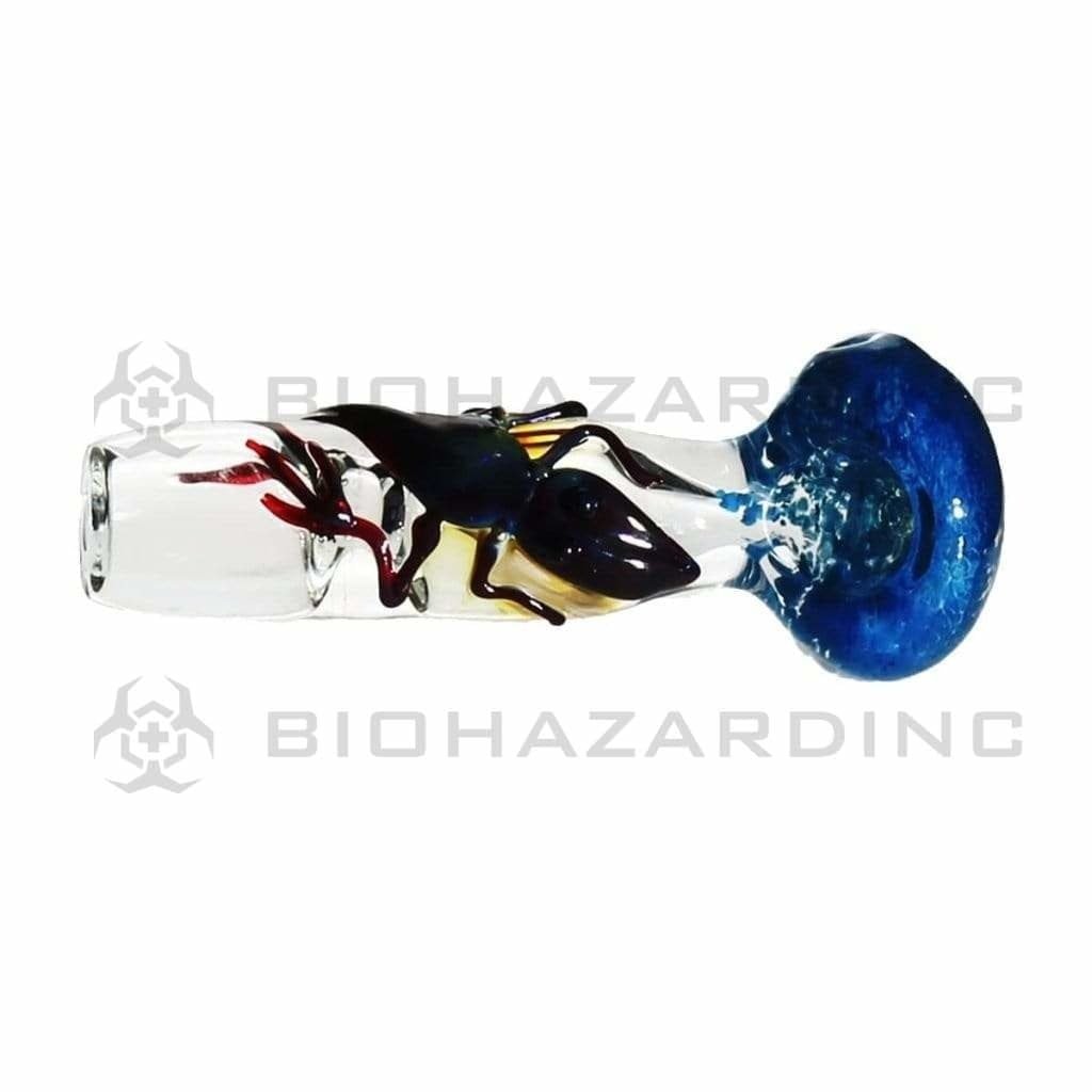 Biohazard Inc Glass Hand Pipe 5" Fumed Animal Hand Pipe - Assorted Colors
