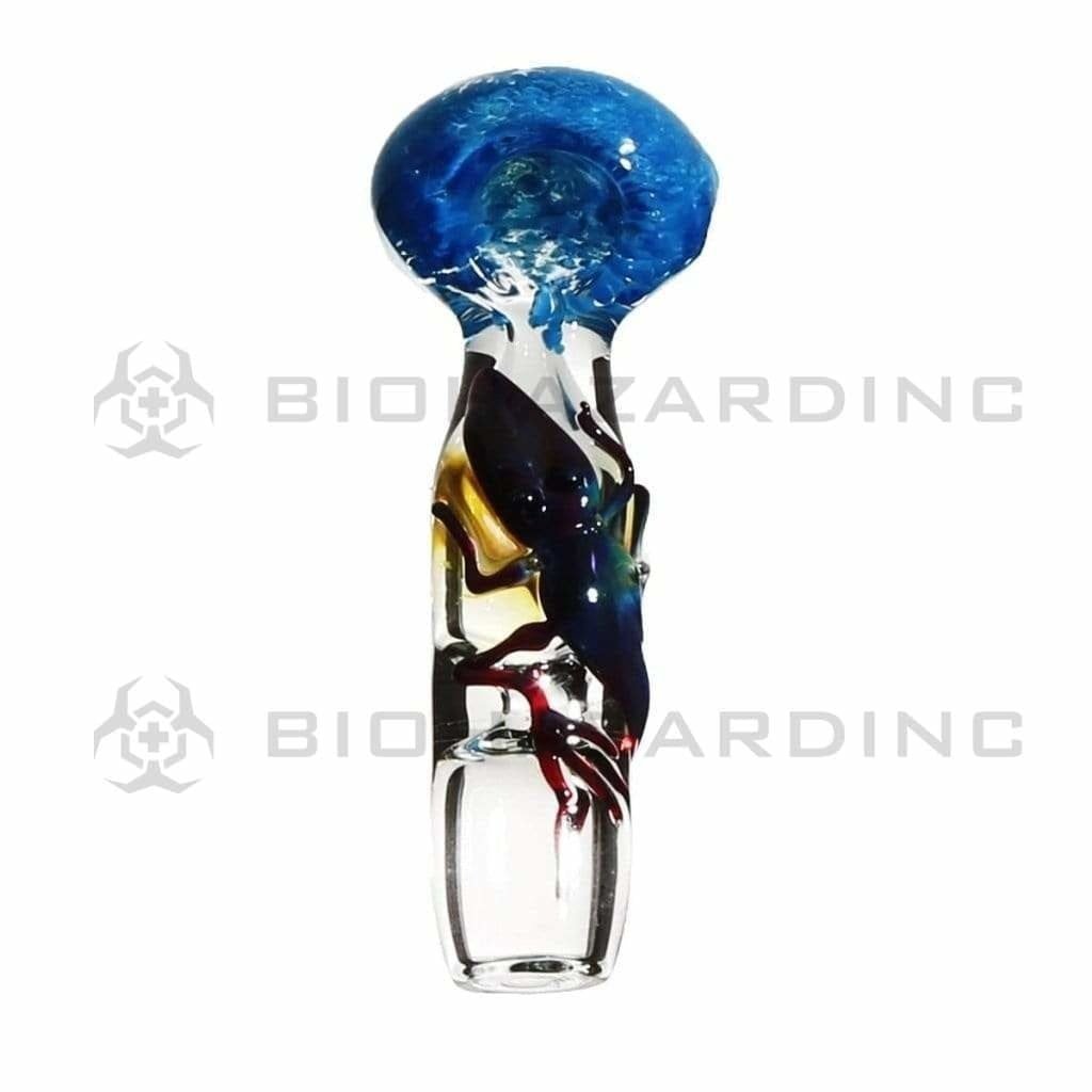 Biohazard Inc Glass Hand Pipe 5" Fumed Animal Hand Pipe - Assorted Colors