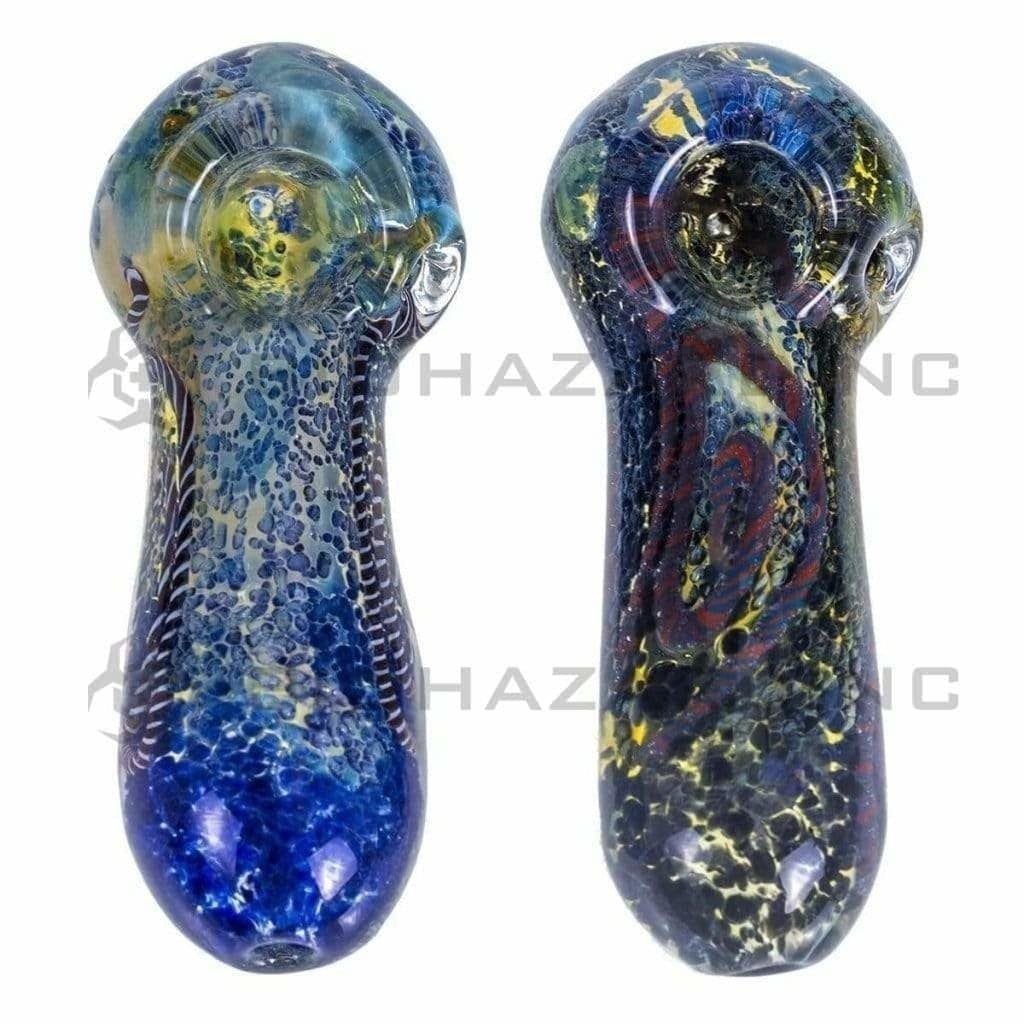 Biohazard Inc Glass Hand Pipe 5" Heavy Frit Hand Pipe