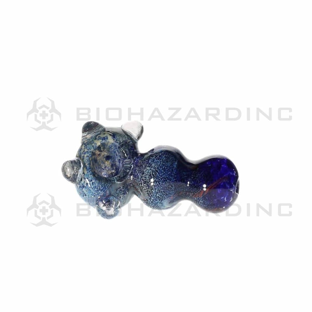 Biohazard Inc Glass Hand Pipe 5" Heavy Frit w/ Marbles Hand Pipe