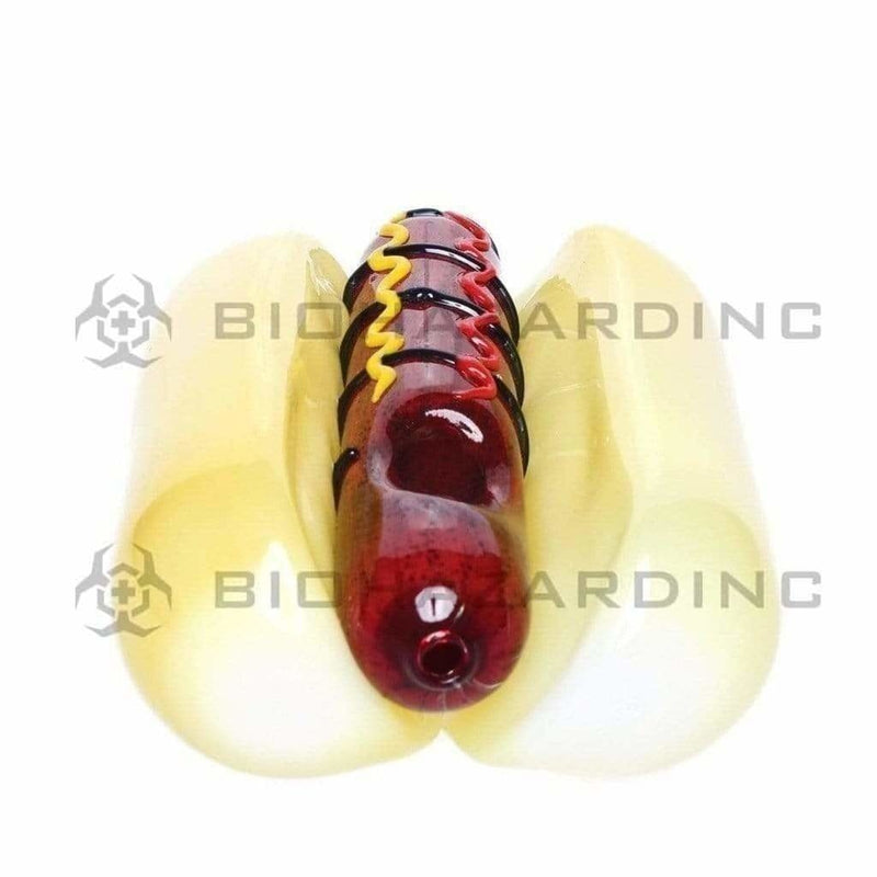 Biohazard Inc Novelty Hand Pipe 5" Hot Dog Hand Pipe