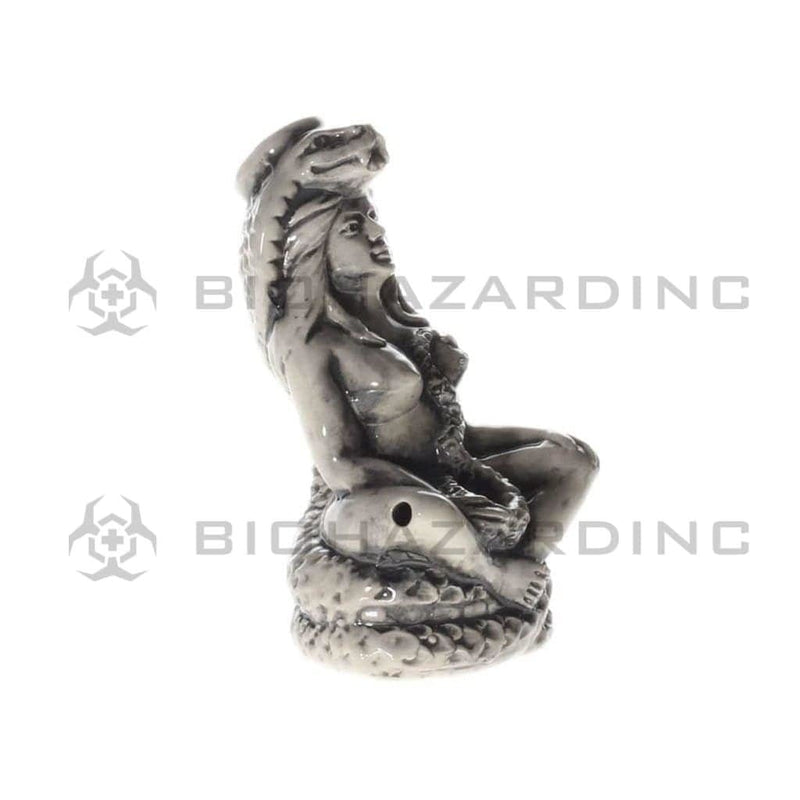 Biohazard Inc Ceramic Bong 5.5" Mini Snake Queen Ceramic Water Pipe