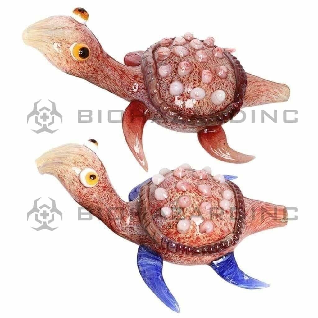 Biohazard Inc Novelty Hand Pipe 5" MK Tortoise Marble Hand Pipe