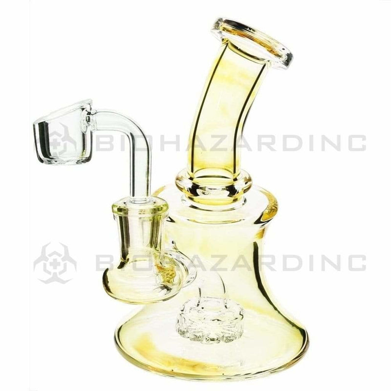 Biohazard Inc Glass Dab Rig 5" Silver Fumed Banger Hanger w/ Banger