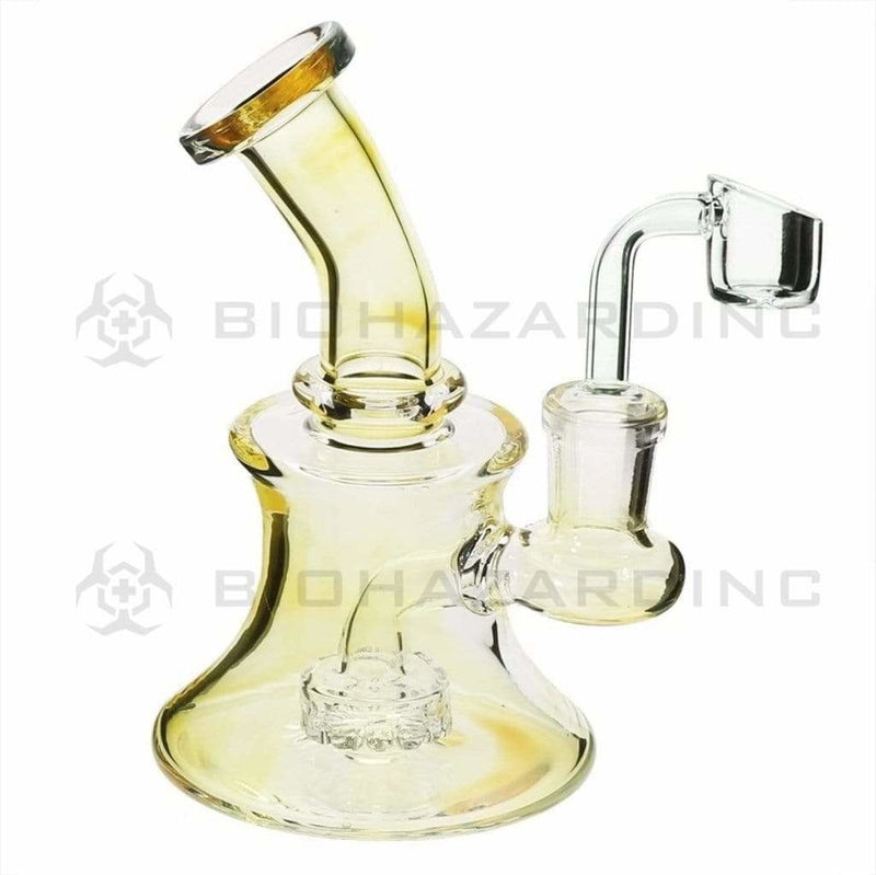 Biohazard Inc Glass Dab Rig 5" Silver Fumed Banger Hanger w/ Banger