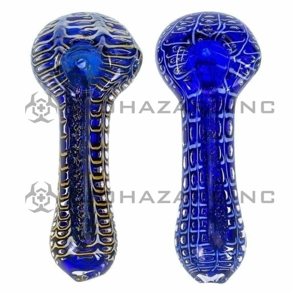 Biohazard Inc Novelty Hand Pipe 5" Spider Web hand pipe w/ Dichro