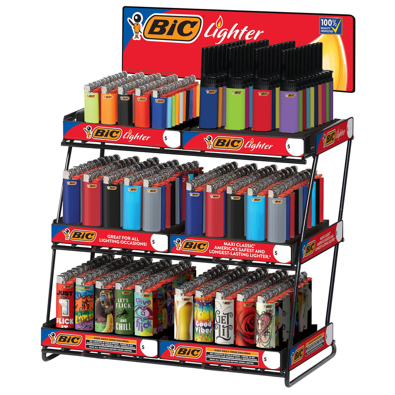 BIC® | 6 Tier Powerhouse Lighter Display with EZ Reach | 290 Count