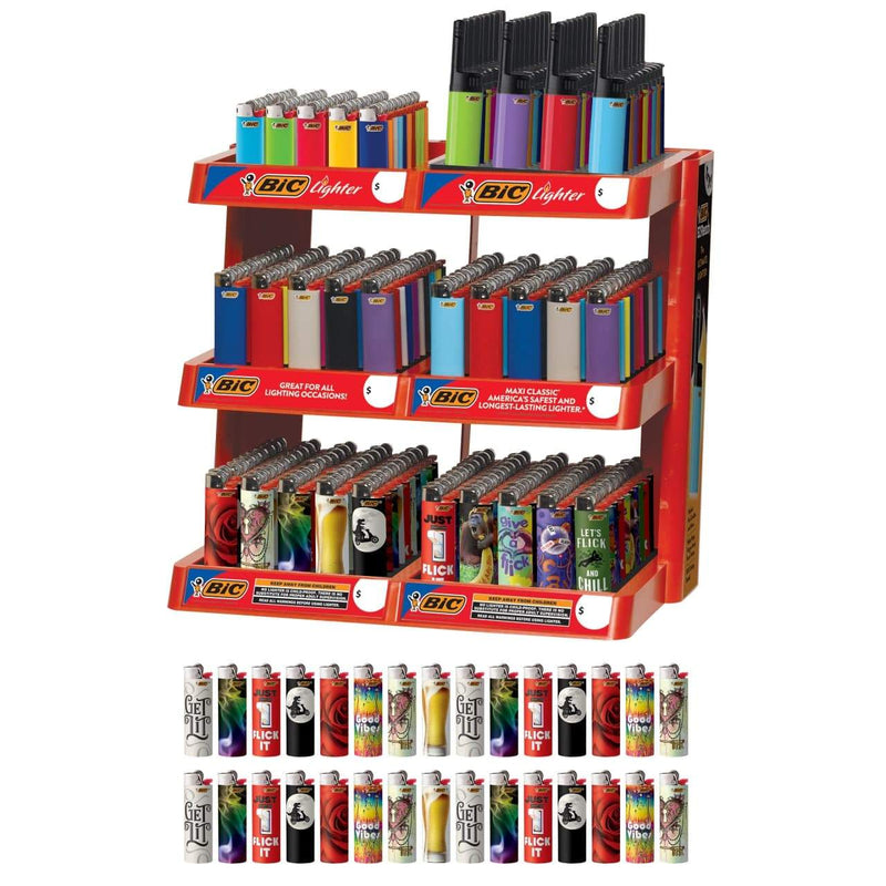 BIC® | 6 Tier Powerhouse Lighter Display with EZ Reach | 290 Count + 30 Free Lighters