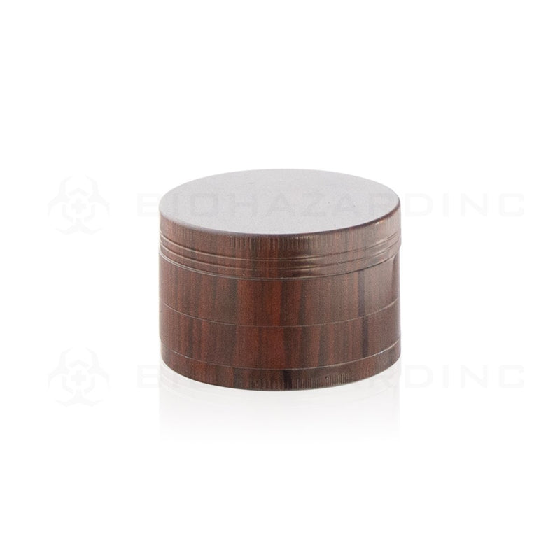 52mm X 35mm Metal Faux Wood 4 Piece Herb Grinders Display | 12 Count