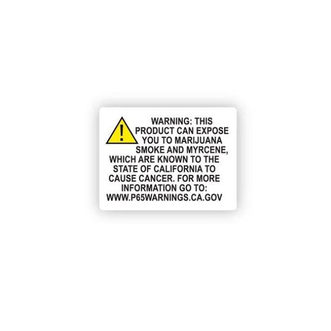 CA PROP 65 Warning Labels | 1.5" x 2" | 1000 CT